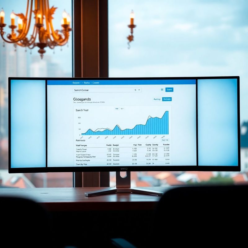 Dashboard Google Search Console s rostoucími pozicemi